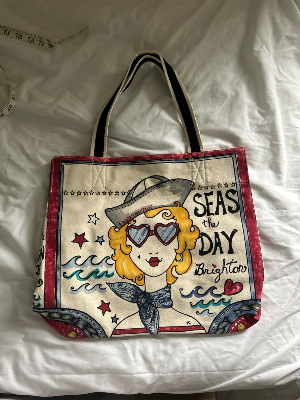 Brighton Seas the Day beach bag, canvas tote. Brand new.